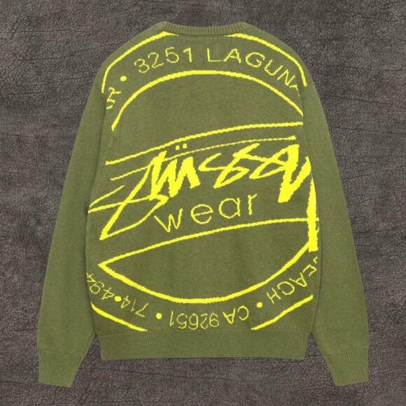 Stussy Other - Stussy Men's Green Knit Sweater